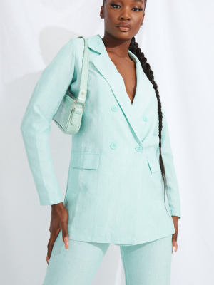 Tall Mint Oversized Boyfriend Blazer