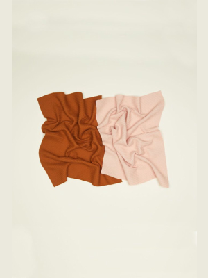 Blush + Terracotta Waffle Dish Towel Set