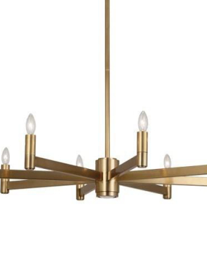 Delany Round Chandelier Antique Brass