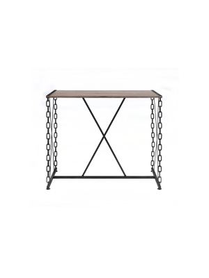 Jodie Bar Table Rustic Oak And Antique Black - Acme Furniture