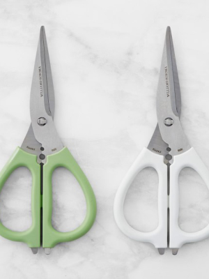 Williams Sonoma Set Of 2 Shears Green And White