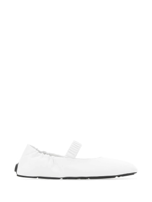 Prada Ruched Ballerina Flats