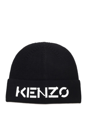 Kenzo Logo Printed Beanie