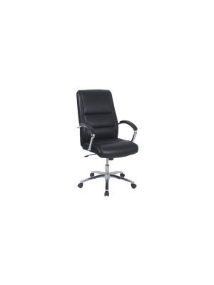 Bonded Leather Executive Chair Onyx - Global Furniture