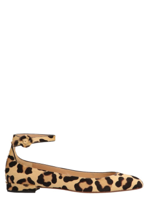 Francesco Russo Leopard Print Ballet Flats