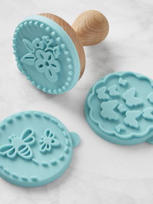 Spring Silicone Cookie Stamps, Set Of 3