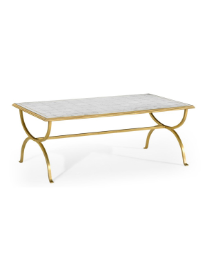 Églomisé & Gilded Iron Coffee Table