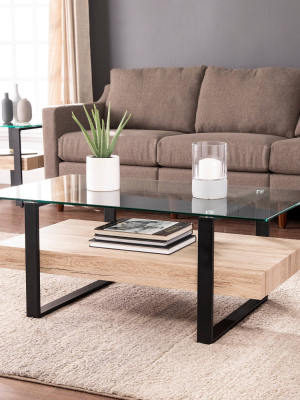 Craygrove Farmhouse Cocktail Table Natural/black - Aiden Lane