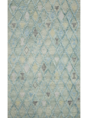 Loloi Justina Blakeney Symbology Rug - Seafoam/sky