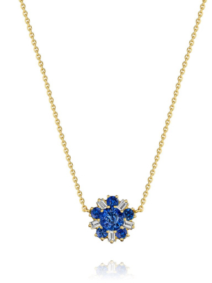 Wonderland Ballerina Flower Sapphire Necklace