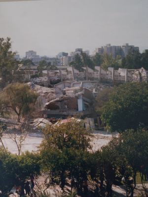 Triptych Of 1985 Mexico City Earthquake By Elecio Russek