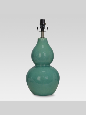 Double Gourd Ceramic Large Lamp Base Aqua - Threshold™