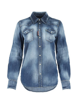 Dsquared2 Distressed Denim Shirt