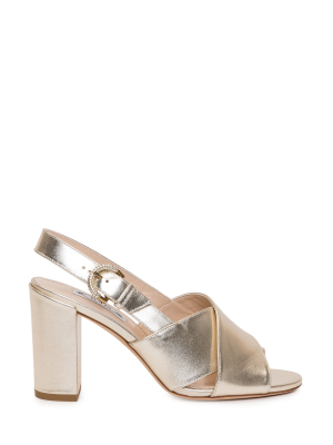 Tod's Slingback Crossover Strap Sandals