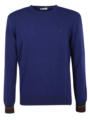 Etro Logo Embroidered Crewneck Jumper