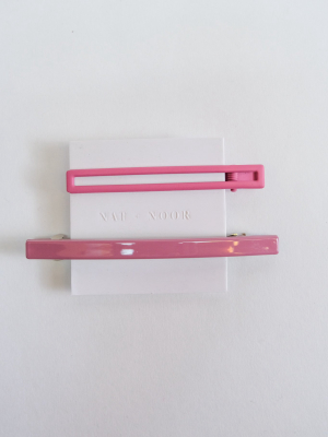 Perfect Pink Duo Hair Clips By Nat + Noor