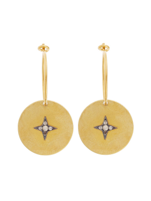 Star Disc Hoops