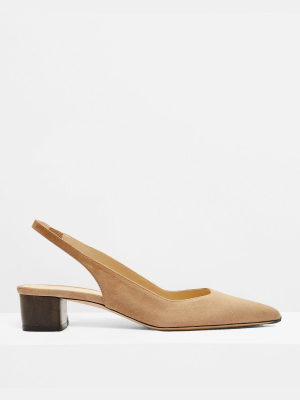 Block Slingback In Suede