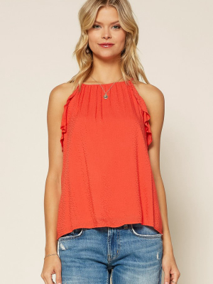 Ruffled Halter Top