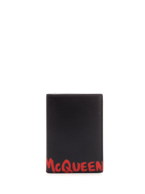 Alexander Mcqueen Graffiti Logo Cardholder