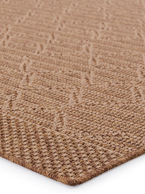 Motu Indoor/outdoor Trellis Light Brown & Beige Rug