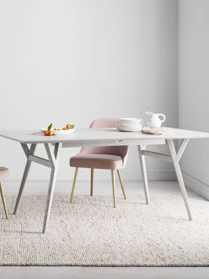 Mid-century Expandable Dining Table - Pebble