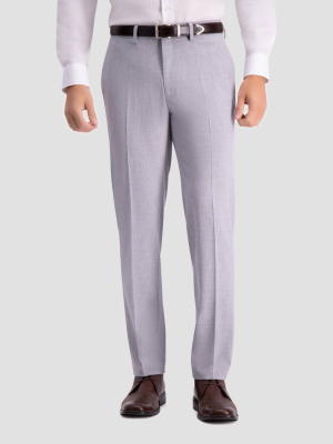 Haggar H26 Men's Slim Fit Premium Stretch Suit Pants - Light Gray