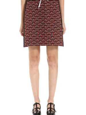 Miu Miu Monogram Knitted Drawstring Skirt