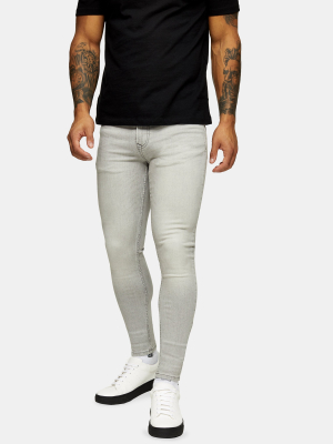 Light Grey Super Spray On Skinny Jeans