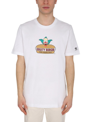 Adidas Originals The Simpsons Krusty Burger Printed T-shirt