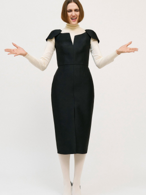 Structured Wool-silk Dress