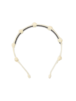 Project 6 Rosebud Headband - Ivory Velvet