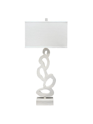 Jamie Young Ivy Table Lamp In White Gesso