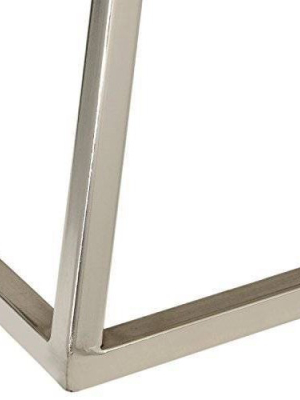 Audrey Marble Side Table Silver - Adore Decor