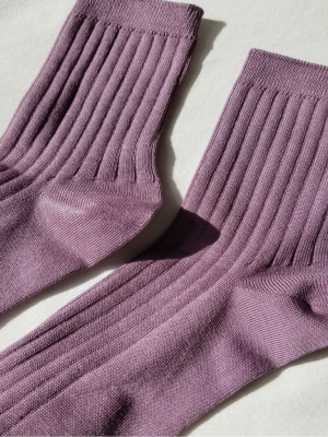 Ribbed Socks In Orchid