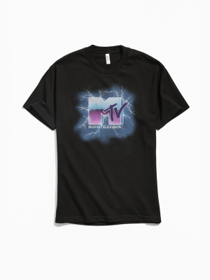 Mtv Lightning Crackle Logo Tee