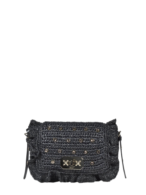 Redvalentino Woven Embellished Crossbody Bag