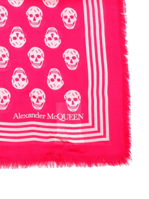 Alexander Mcqueen Biker Skull Scarf