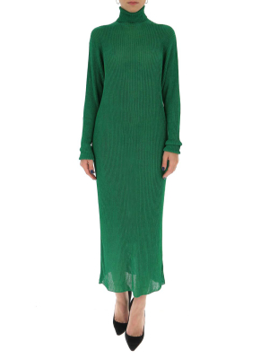 Balenciaga Turtleneck Knit Maxi Dress