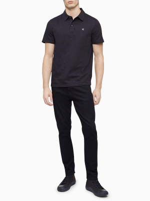 Monogram Logo Slub Polo Shirt