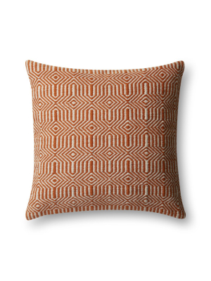 Orange & Ivory Indoor/outdoor Pillow