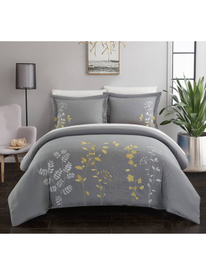 Chic Home Design Kaylana Duvet Cover & Sham Set