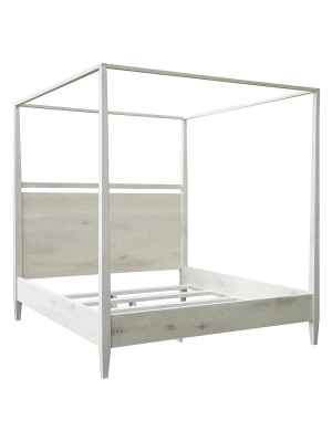 Cfc Modern 4-poster Bed - Queen - Washed Oak