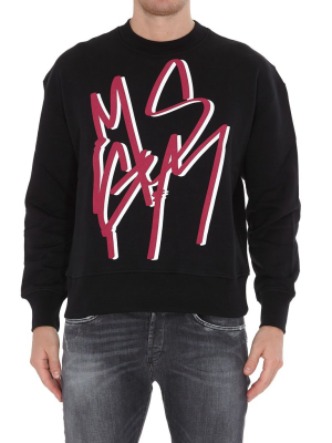 Msgm Logo Print Sweatshirt