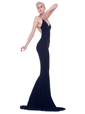 Low Back Slip Mermaid Fishtail Gown