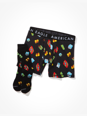 Aeo Sock + 6" Classic Boxer Brief Gift Set