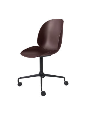 Beetle Meeting Chair - 4-star Base W/ Castors - Unupholstered