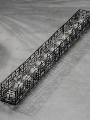 Dakar Metal 12 Glass Candle Holder