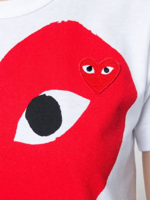 Comme Des Garçons Play Heart Printed T-shirt