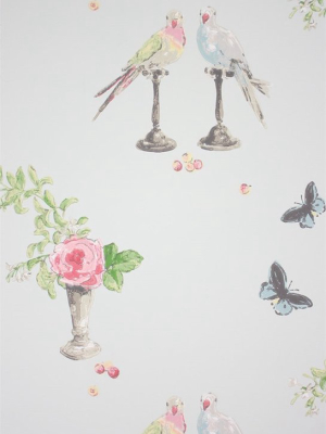 Perroquet Wallpaper In Soft Multi By Nina Campbell For Osborne & Little